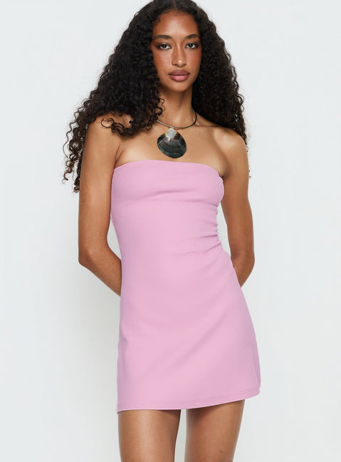 Baseline Strapless Mini Dress | Pink | Womens