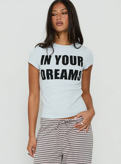 Always In Your Dreams Graphic Sleep Tee Blue