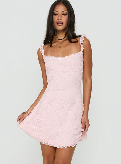Beacall Mini Dress Light Pink