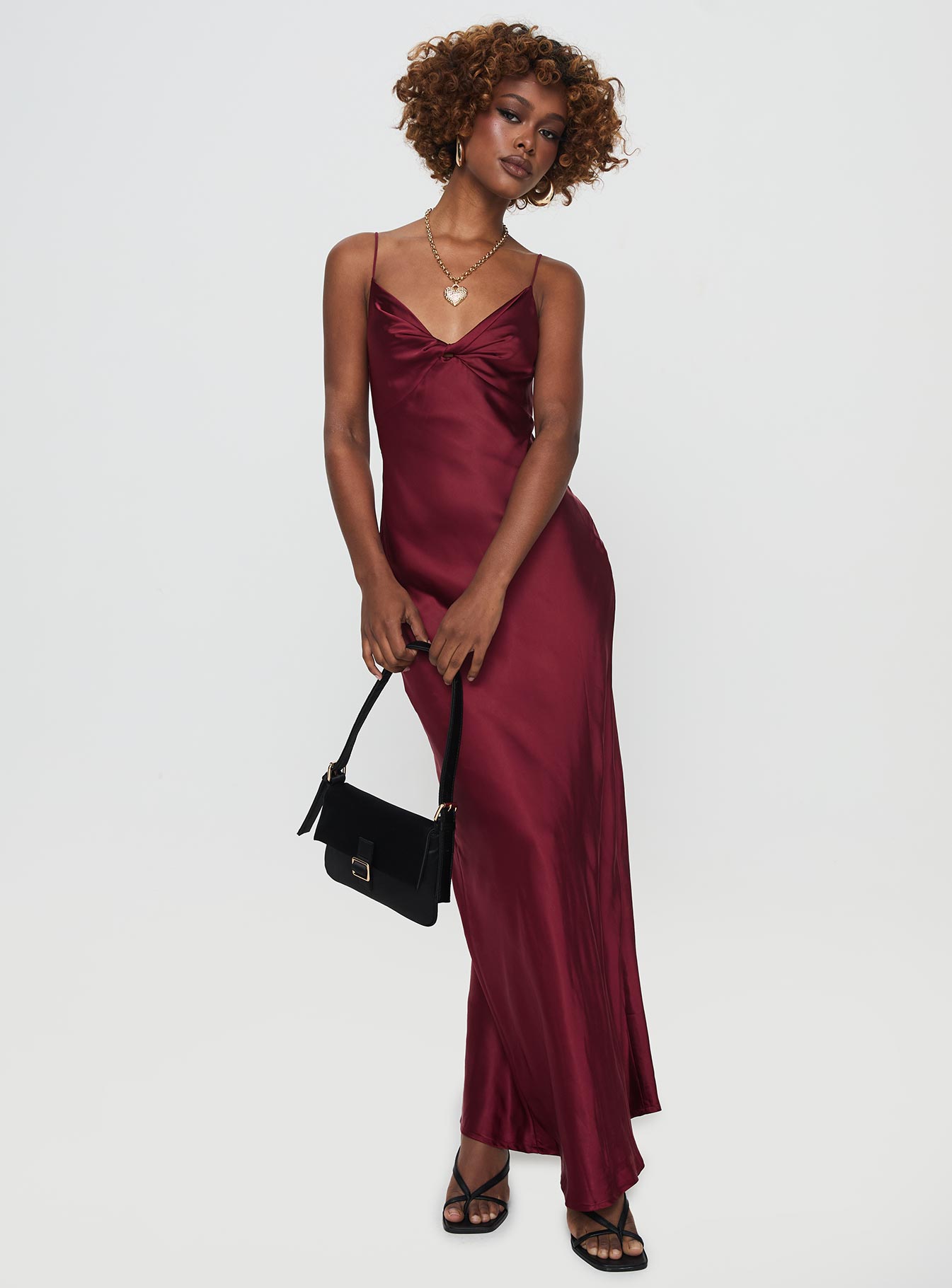 Marilyn maxi dress wine