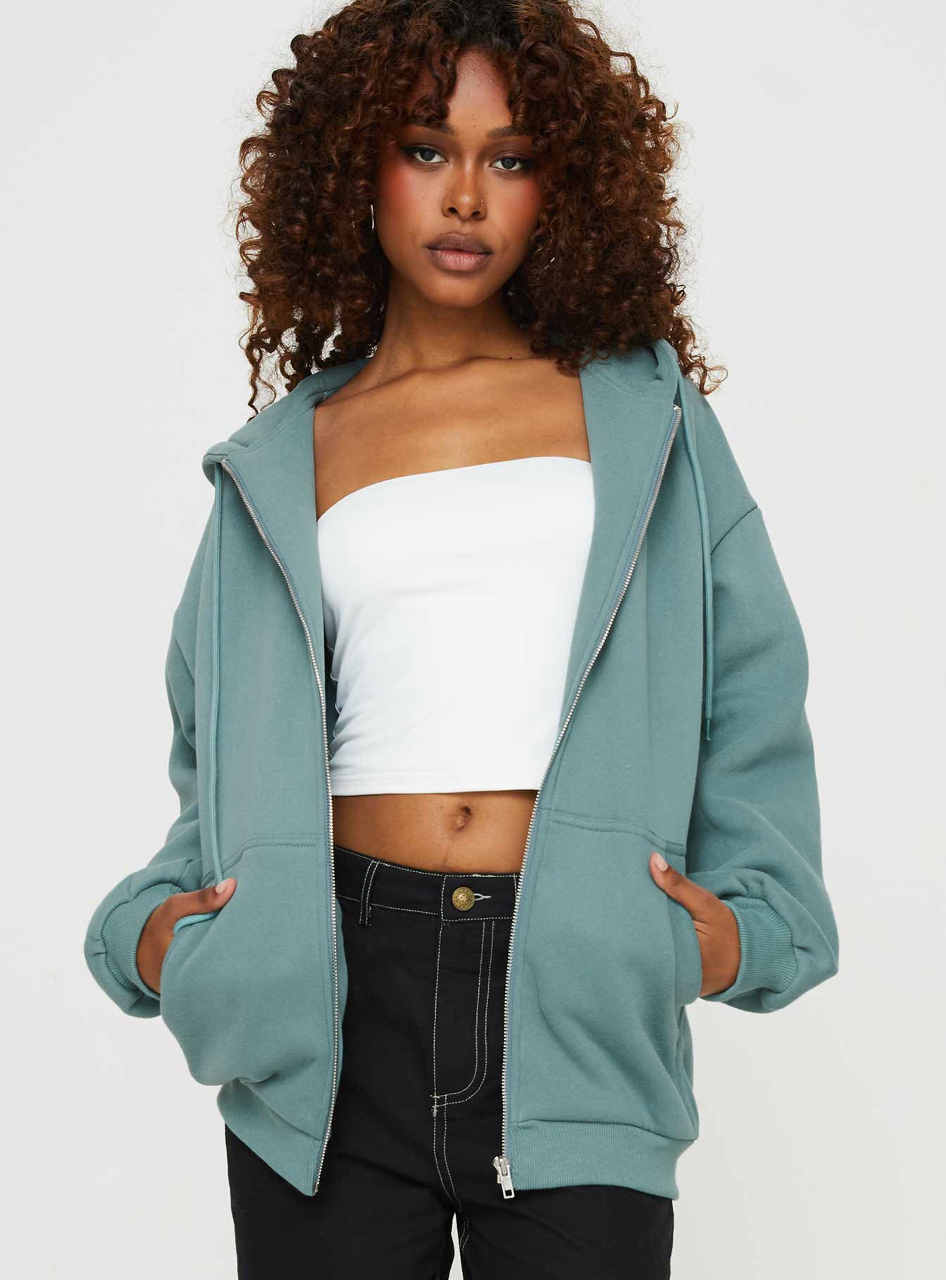 Soft zip outlet up sweatshirt