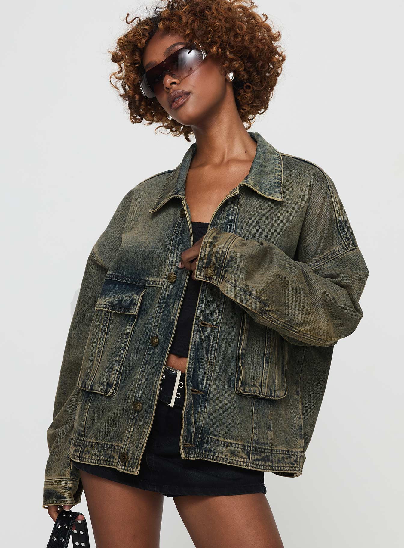 Kier oversized jacket denim antique wash