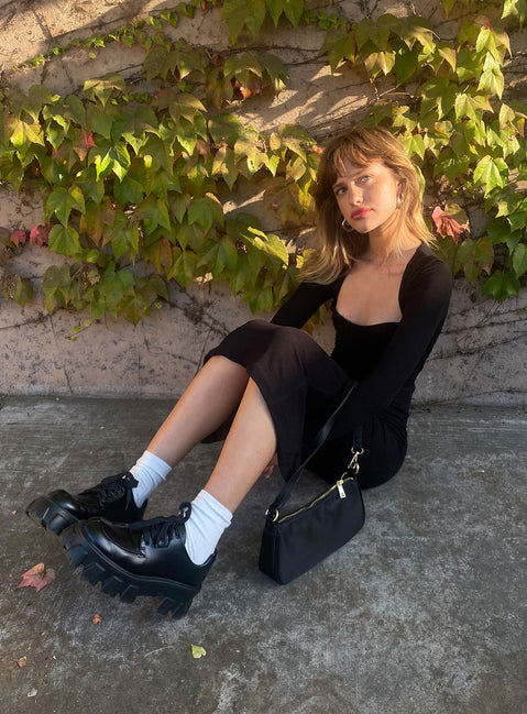 Nolan Midi Dress Black Tall | Princess Polly Nolan Midi Dress Black Tall | Princess Polly