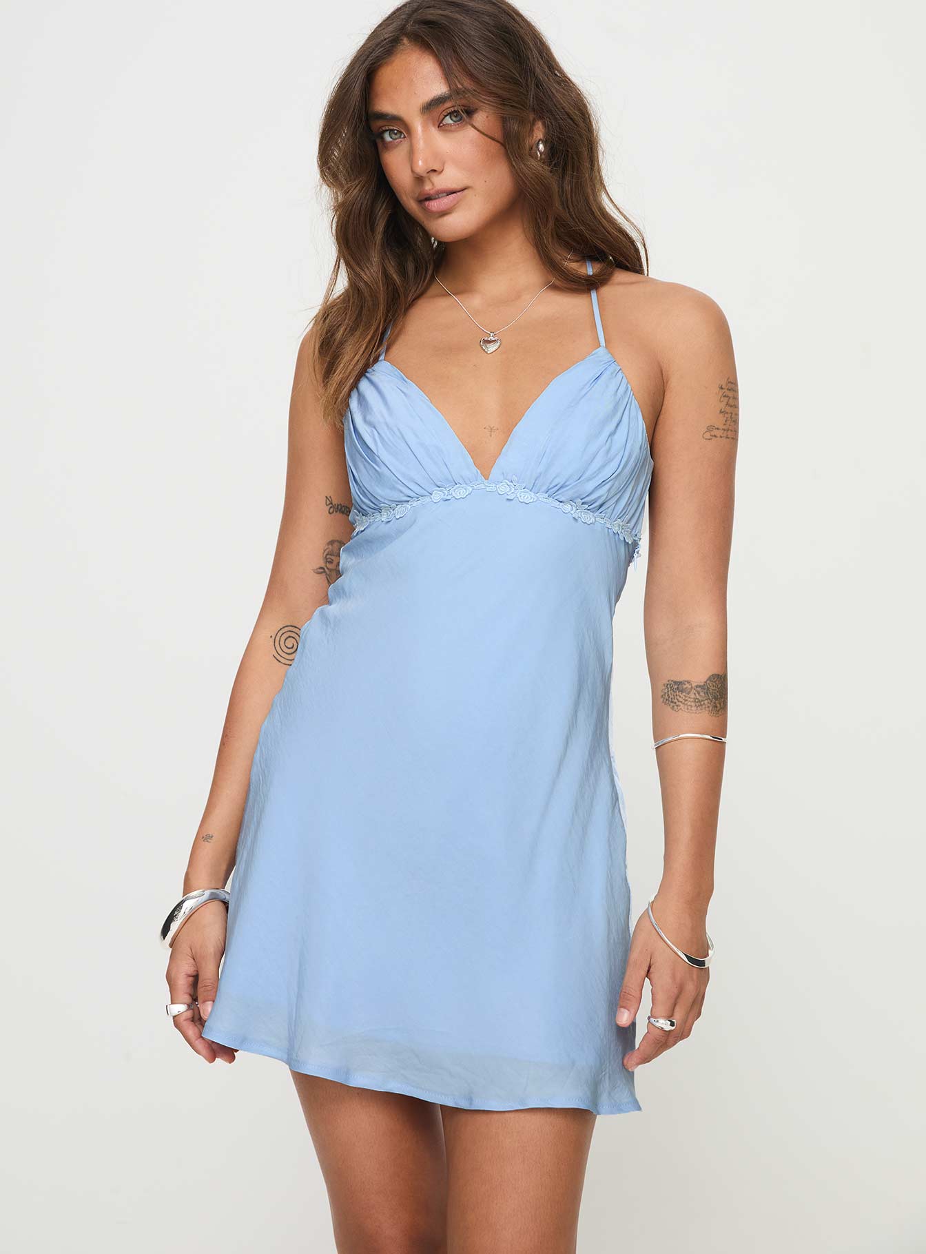 Sagi Mini Dress Blue | Princess Polly Sagi Mini Dress Blue | Princess Polly