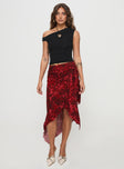   front view of model wearing Princess Polly Kokoro Midi Skirt Pink Floral Midi Skirts 