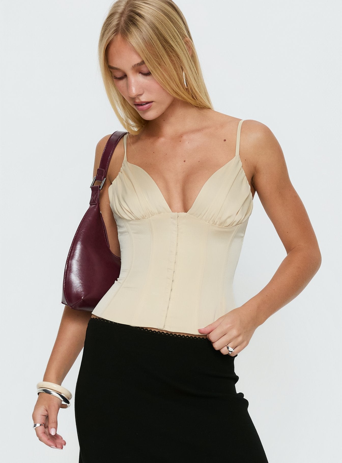 Scorsese Corset Top Champagne