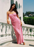 Tarianne Bias Maxi Dress Pink
