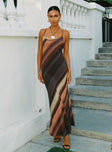 product Princess Polly Boat Neck  Otillie Maxi Dress Brown Multi