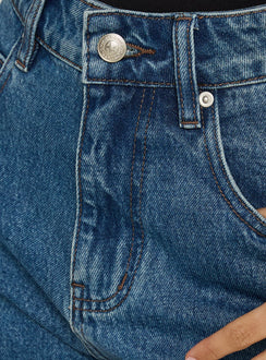 Tropicana Denim Shorts Mid Wash Petite