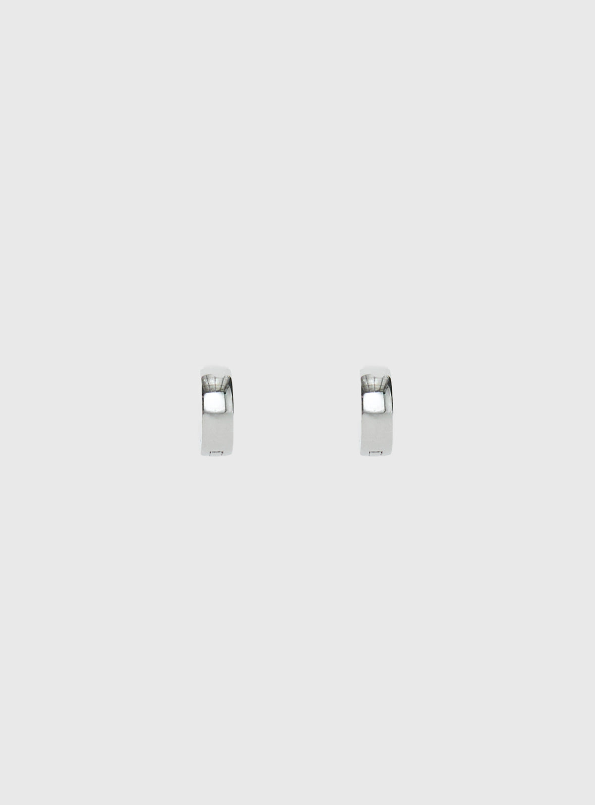 Liora Stainless Steel 10mm Chunky Hoop Earrings Silver