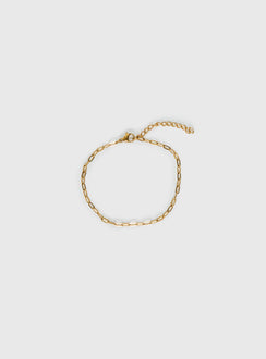 Zephry Gold Plated Link Chain Bracelet Gold