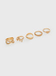 Treasure Me Ring Pack Gold