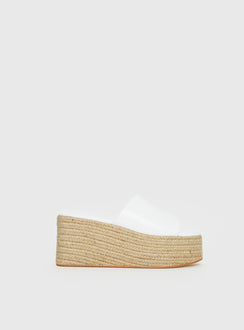 Arton Espadrille Platform Sandals White