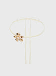 Finlie Tie Flower Choker Gold