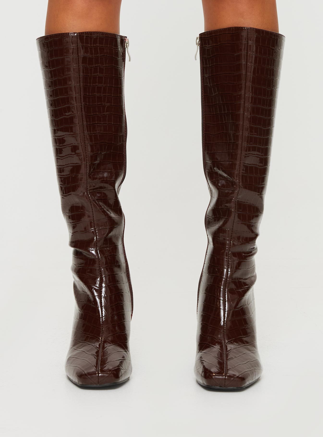 Wine coloured clearance knee high boots