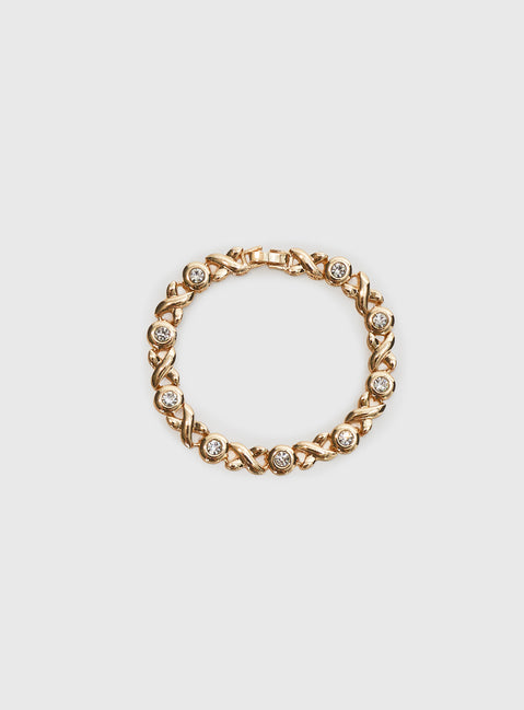 With A Kiss Bracelet Gold