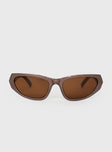 Sunglasses Brown tinted lenses, moulded nose bridge