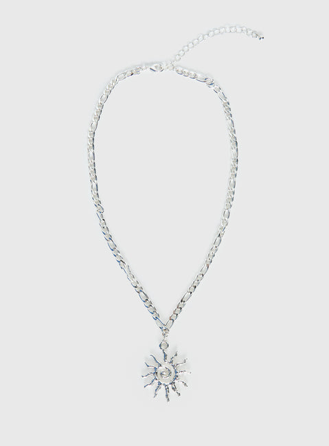 Party Invitations Pendant Necklace Silver