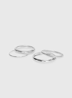 Dapperton Bangle Set Silver