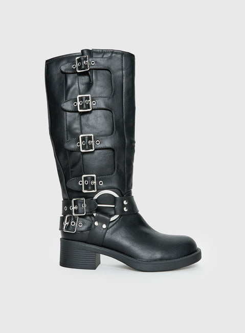 Buckle Down Boots Black