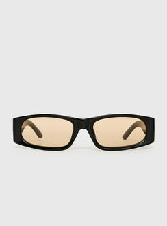Azzie Rectangle Sunglasses Black / Yellow