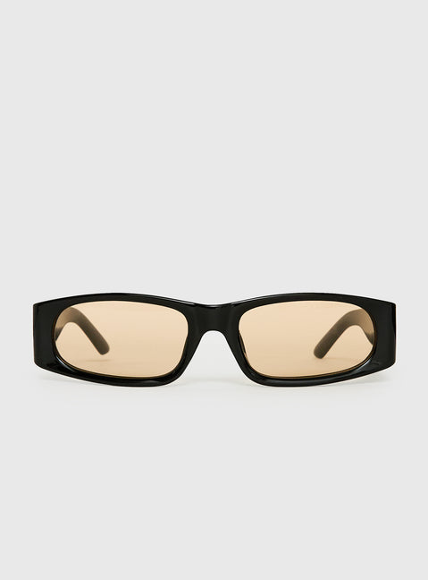 Azzie Rectangle Sunglasses Black / Yellow