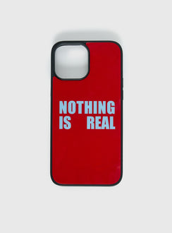Nothing Is Real iPhone Case Blue / Red