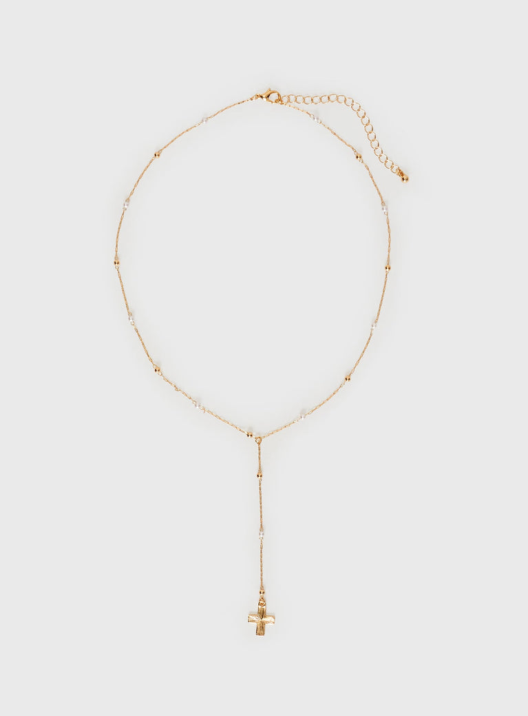 Leonidas Lariat Necklace Gold