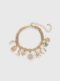 Lone Star Charm Bracelet Gold