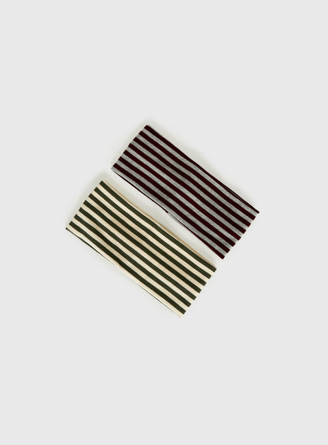 Gabriela Headband Pack Multi Stripe