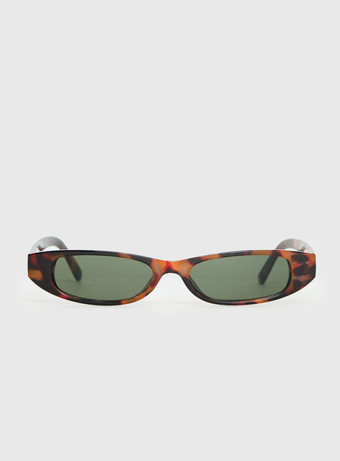 Bowery Slim Sunglasses Tort / Green