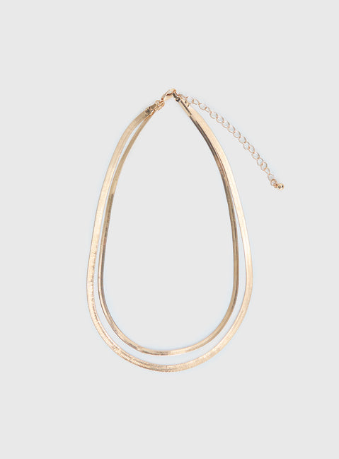 Follow Emotions Layered Necklace Gold