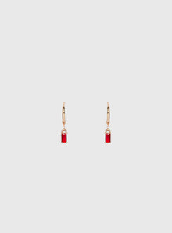 Bridgerton Earrings Gold / Red