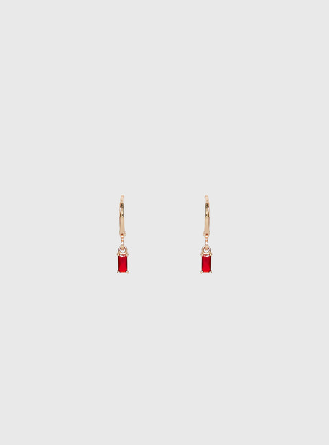 Bridgerton Earrings Gold / Red