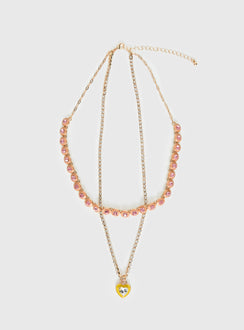 Cosetta Necklace Pack Gold / Pink