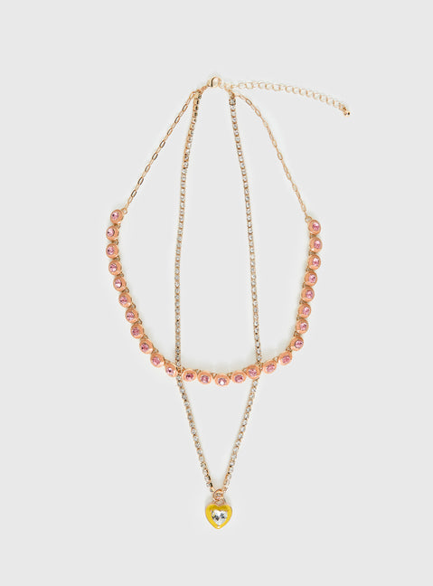 Cosetta Necklace Pack Gold / Pink