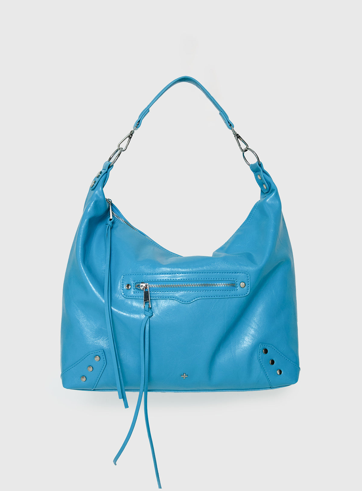 Peta & Jain Infinity Hobo Bag Turquoise Crinkle PU