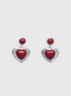 Blanchette Earrings Silver / Red