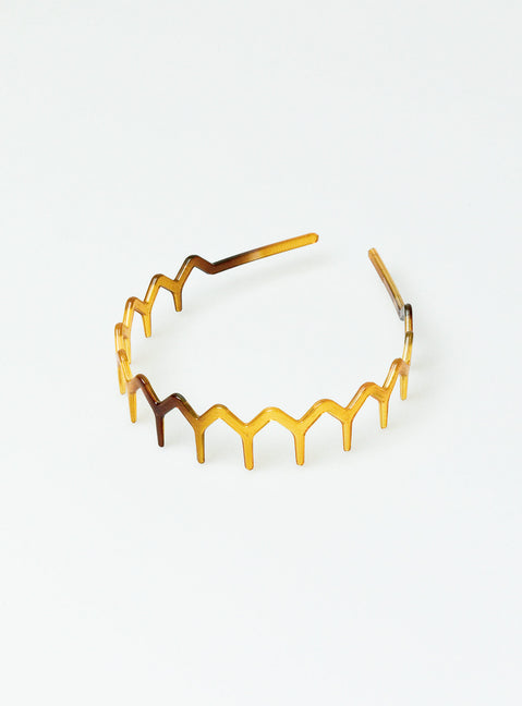 Headband Tort print Zig zag design Lightweight Thin band