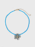 Hold On Tight Necklace Blue