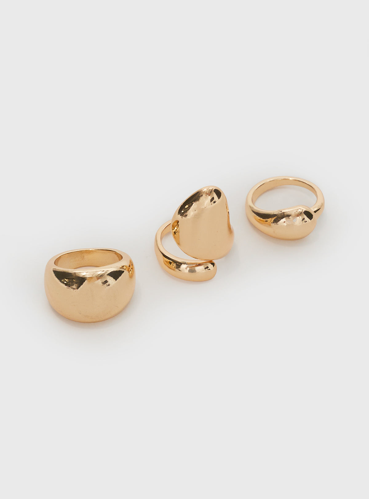 Plectra Rings Elettra Ring Pack Gold | Princess Polly