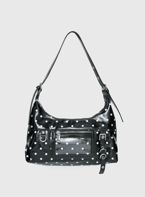 Fabray Cargo Bag Black Polka Dot