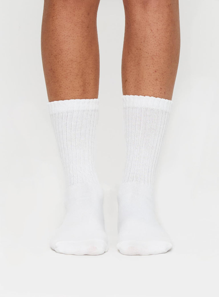 Sama Slouch Sock White