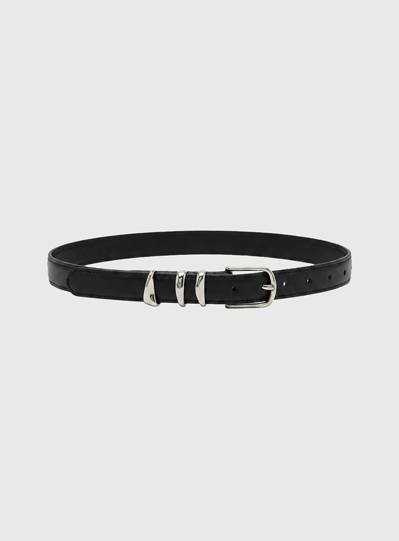 Naela Faux Leather Belt Black / Silver