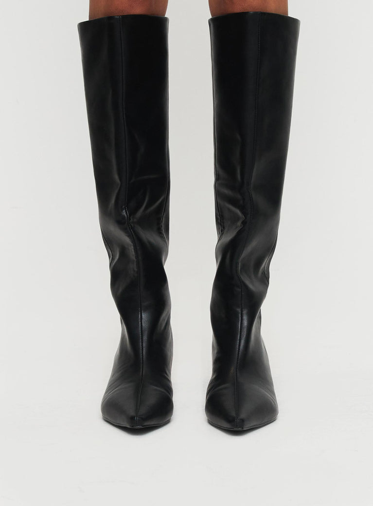 Flaura Knee High Boots Black