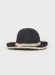 Straw woven hat Soft wired brim