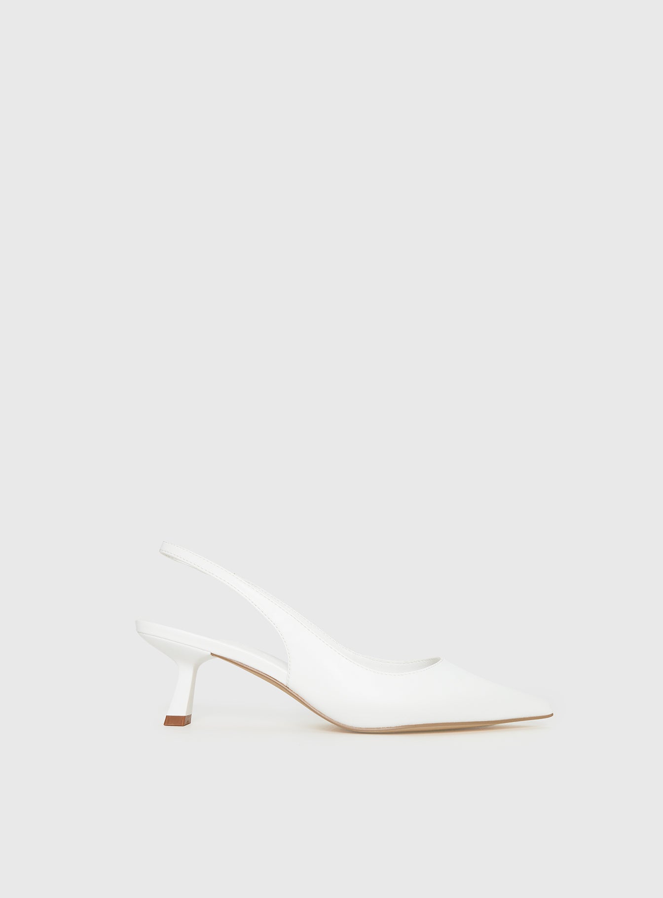 Denalia Pointed Toe Heels White Matte