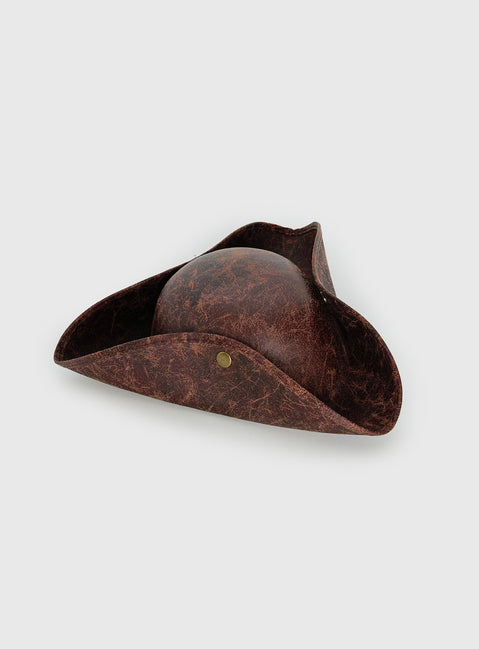 October Sky Pirate Hat Brown