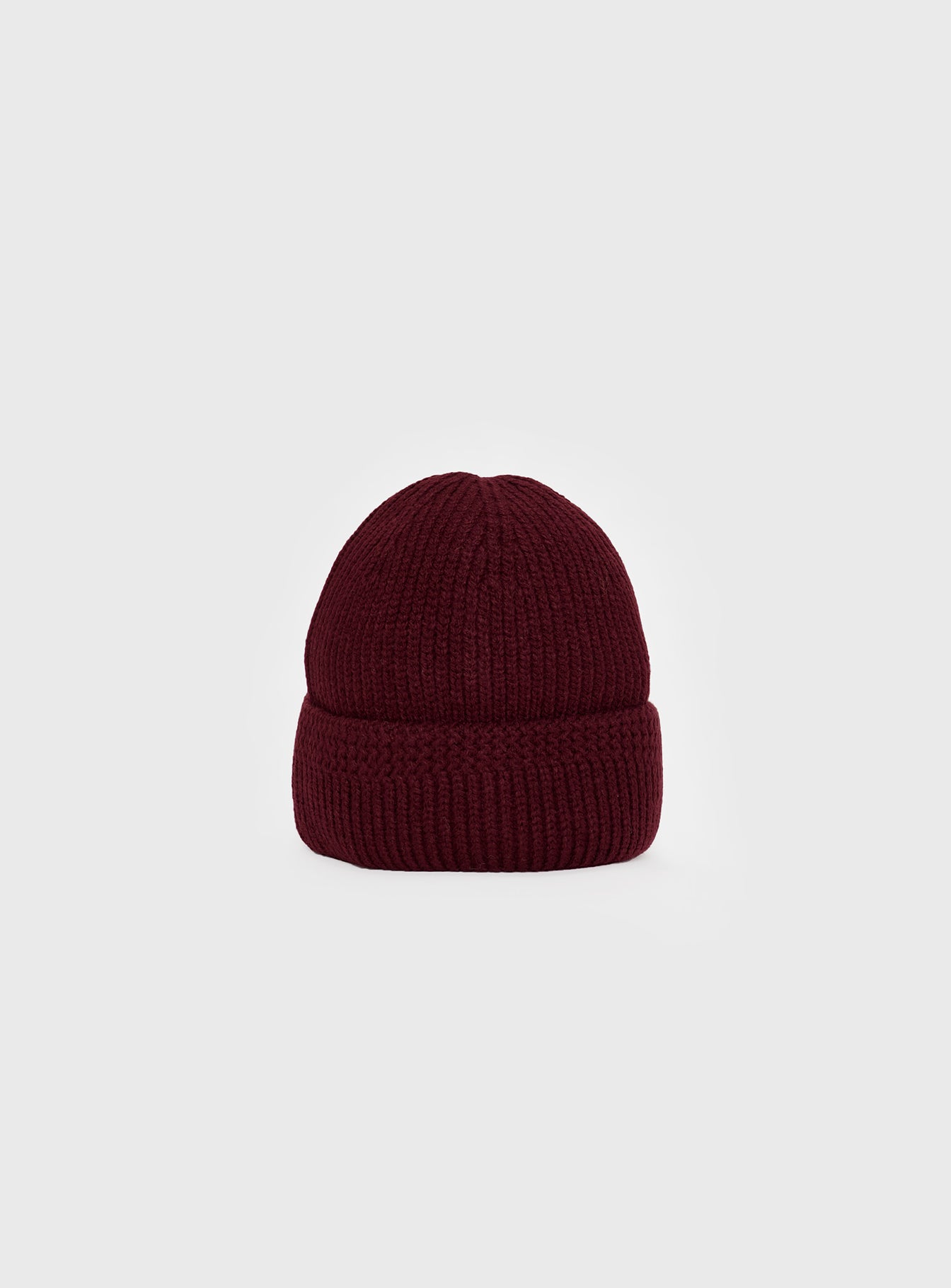 Maroon Knit Beanie Foldable brim