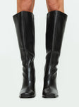 Renzo Knee High Boots Black